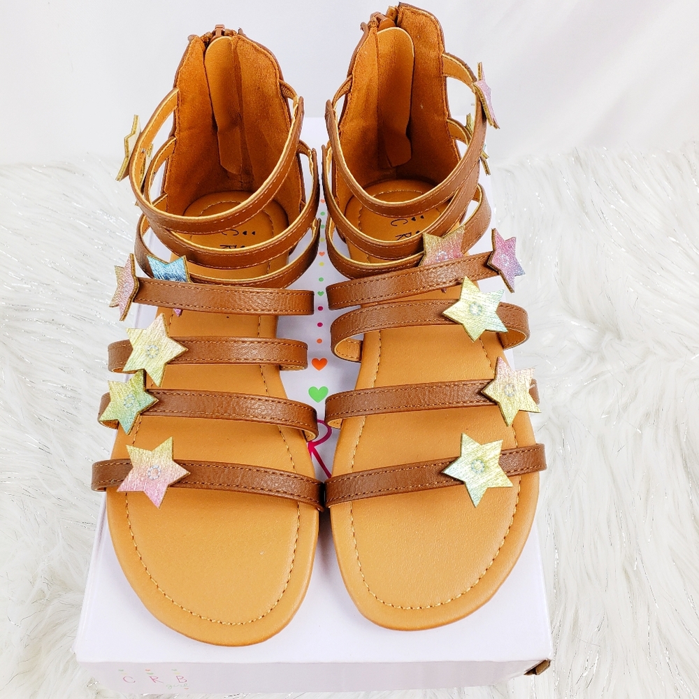 CRB Girl Girls' Starlight Gladiator Sandal Sz 1Y